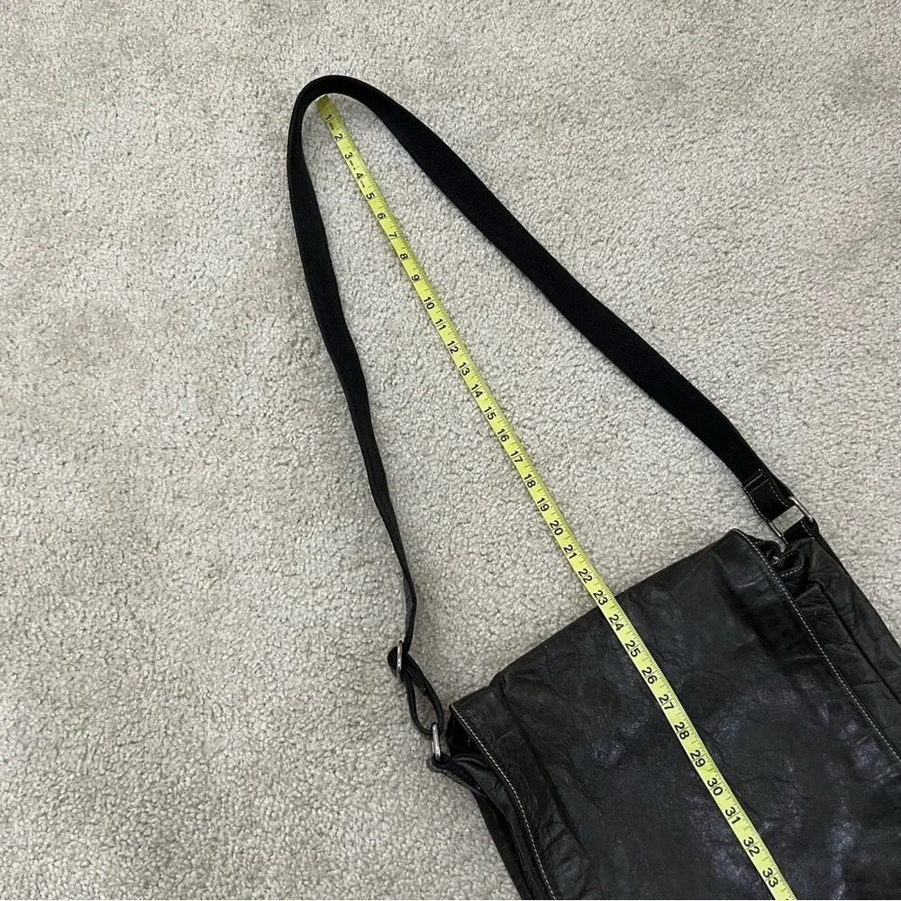 Fossil Leather Messenger LapTop Bag Gray Briefcase Travel Carrying School Carry
